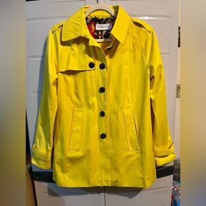 Black Rivet Women's Bright Yellow Trench Coat